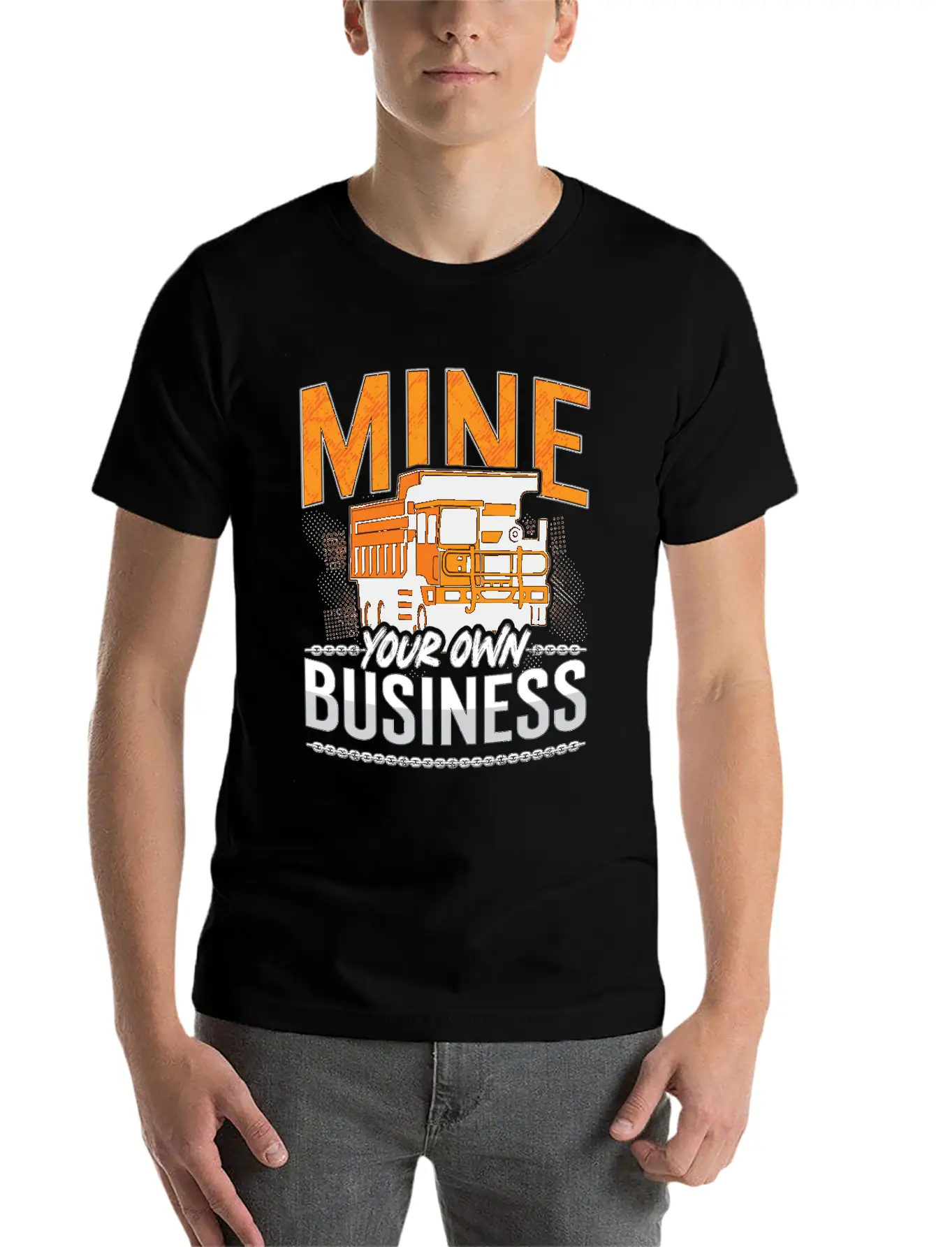 Mining Trucker Mine Your Own Business Mine Truck Classic Fit Graphic Tee For Daily Comfort – Unisex Cotton Shirt