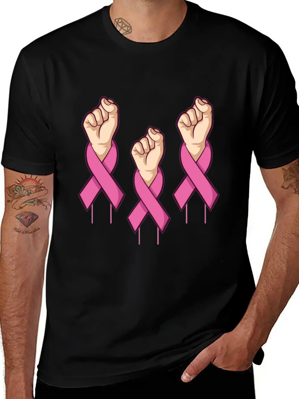 Miscellaneous Fight Cancer Breathable Soft Cotton T-Shirt – Timeless Casual Look