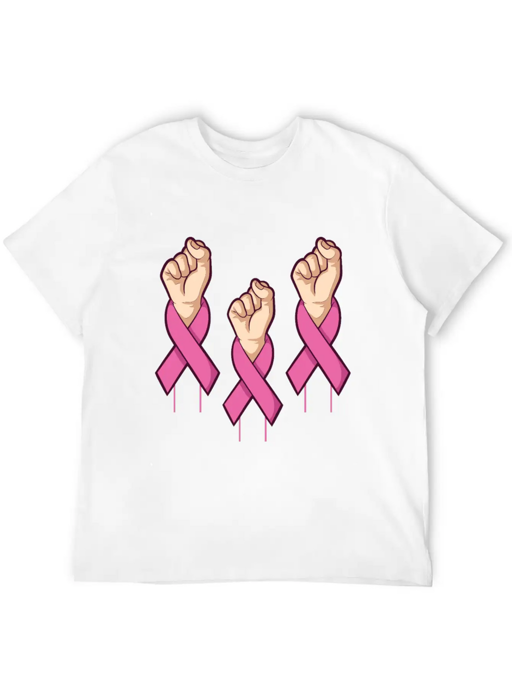 Miscellaneous Fight Cancer Breathable Soft Cotton T-Shirt – Timeless Casual Look