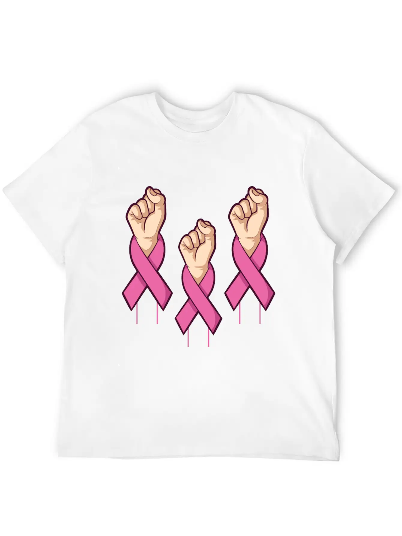 Miscellaneous Fight Cancer Breathable Soft Cotton T-Shirt – Timeless Casual Look