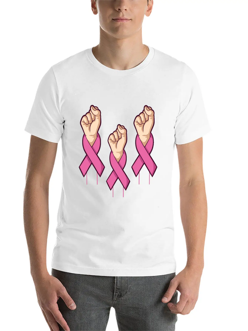 Miscellaneous Fight Cancer Breathable Soft Cotton T-Shirt – Timeless Casual Look