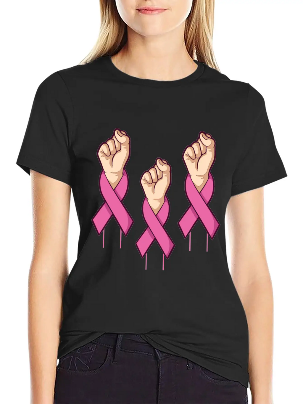 Miscellaneous Fight Cancer Breathable Soft Cotton T-Shirt – Timeless Casual Look