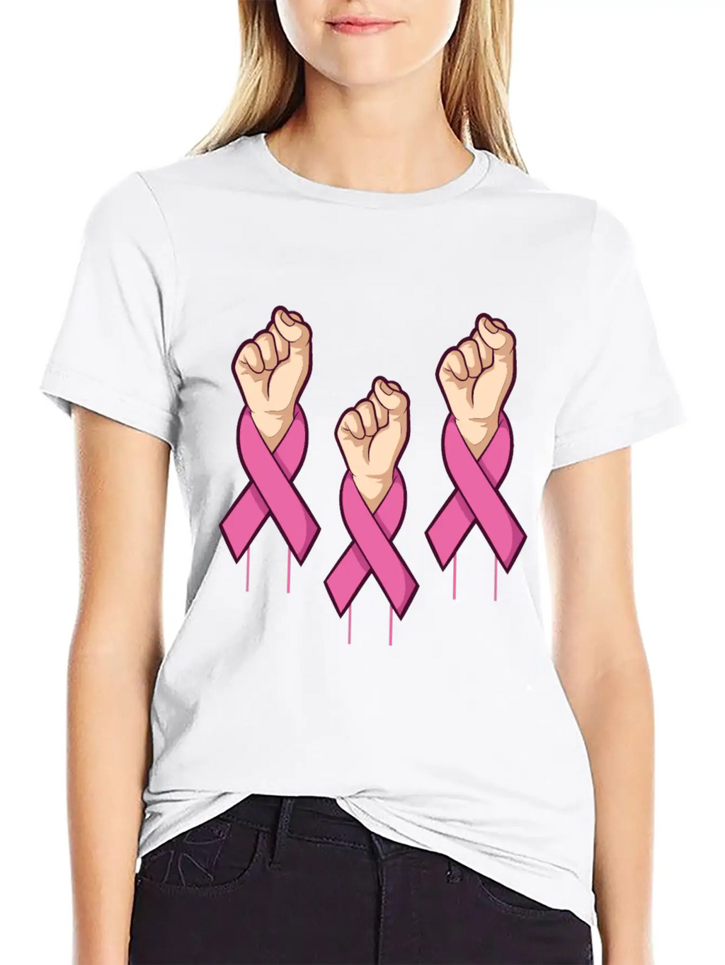 Miscellaneous Fight Cancer Breathable Soft Cotton T-Shirt – Timeless Casual Look