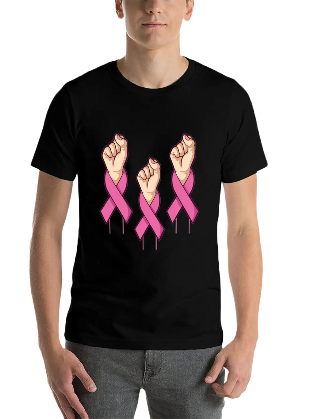 Miscellaneous Fight Cancer Breathable Soft Cotton T-Shirt – Timeless Casual Look