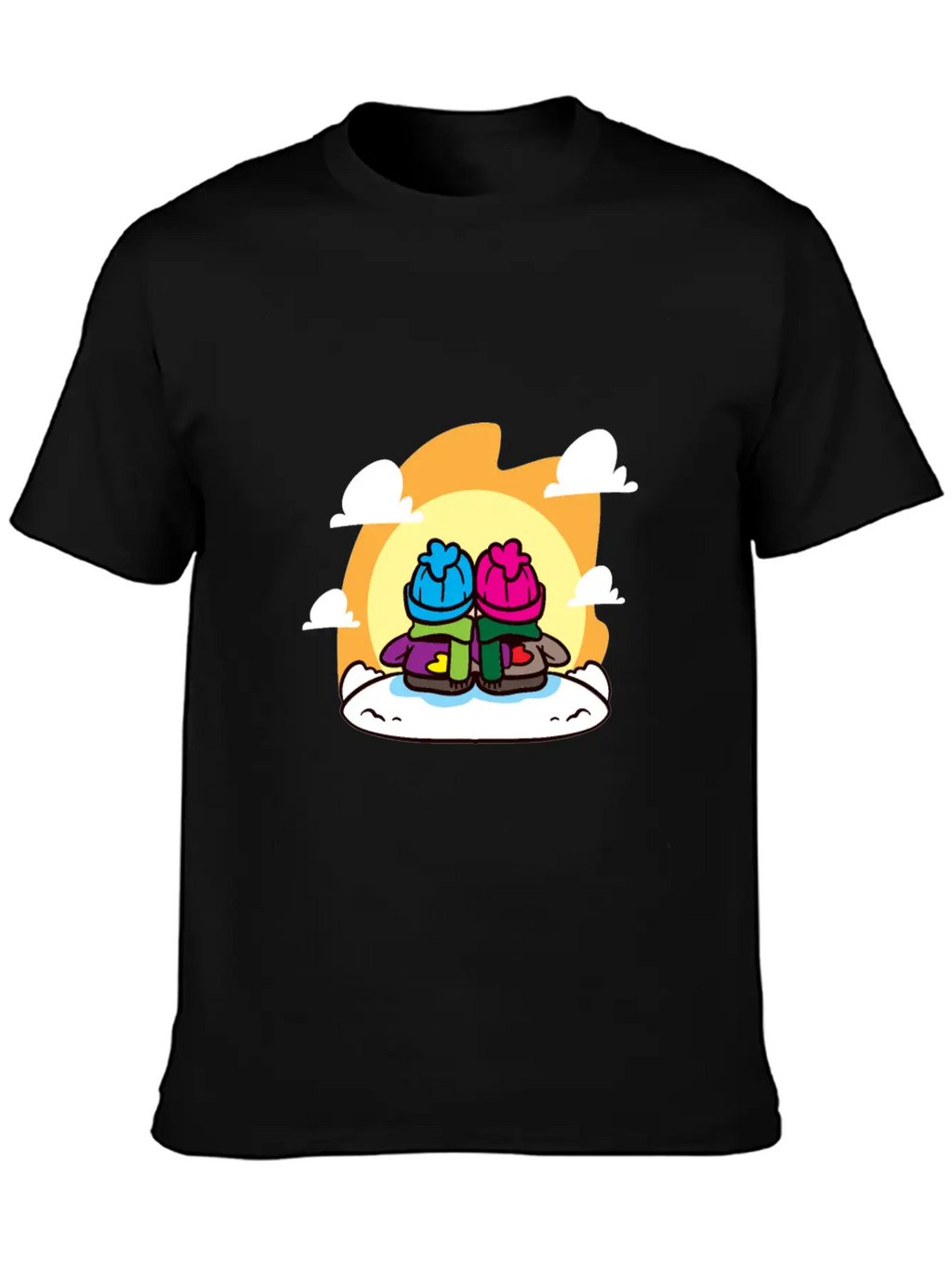 Miscellaneous Sun On Horizon Casual Graphic T-Shirt – Simple And Comfortable Daily Wear