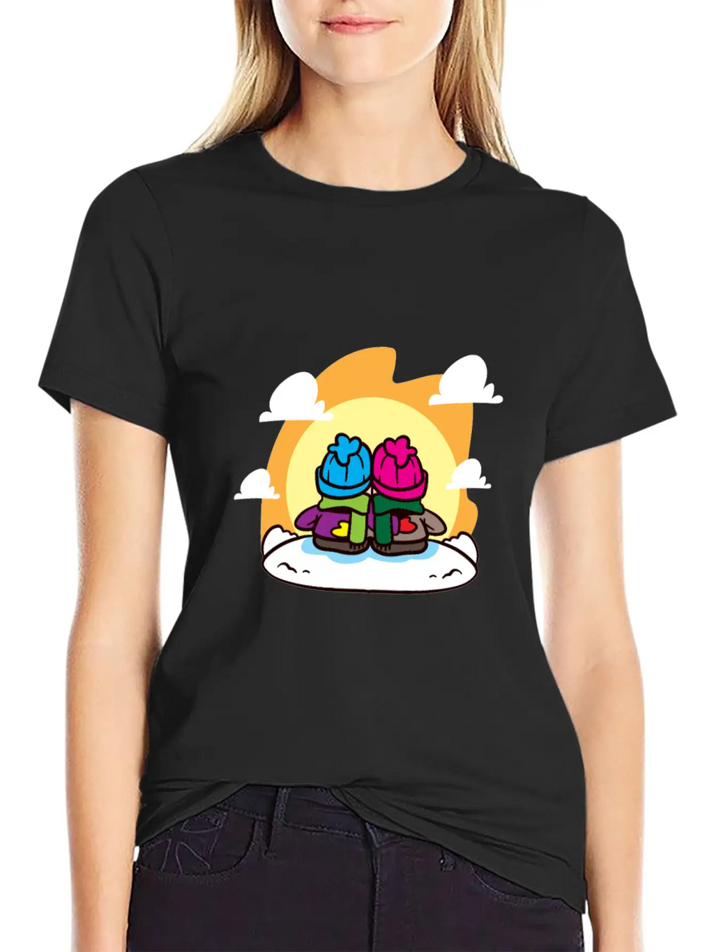 Miscellaneous Sun On Horizon Casual Graphic T-Shirt – Simple And Comfortable Daily Wear