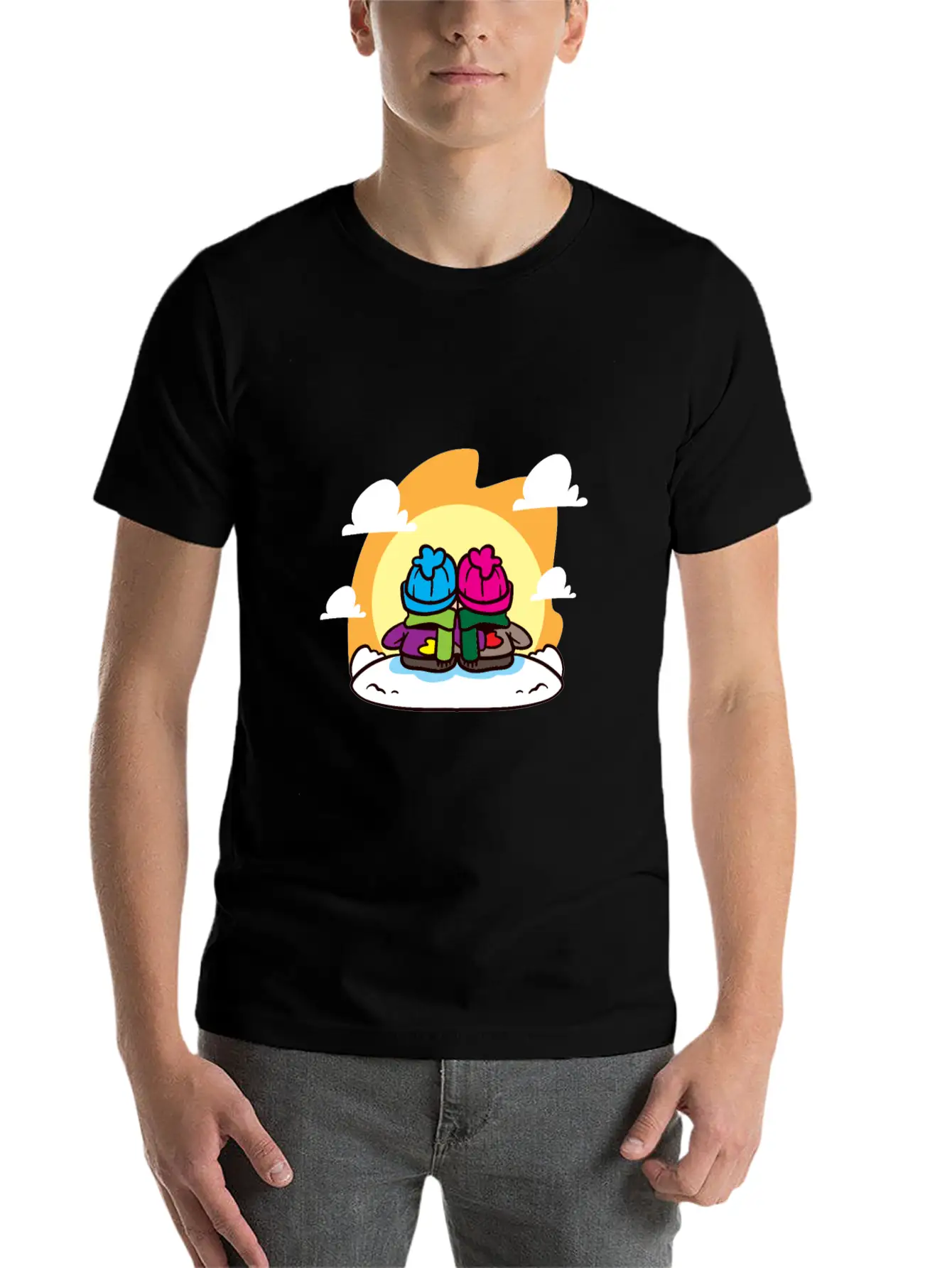 Miscellaneous Sun On Horizon Casual Graphic T-Shirt – Simple And Comfortable Daily Wear