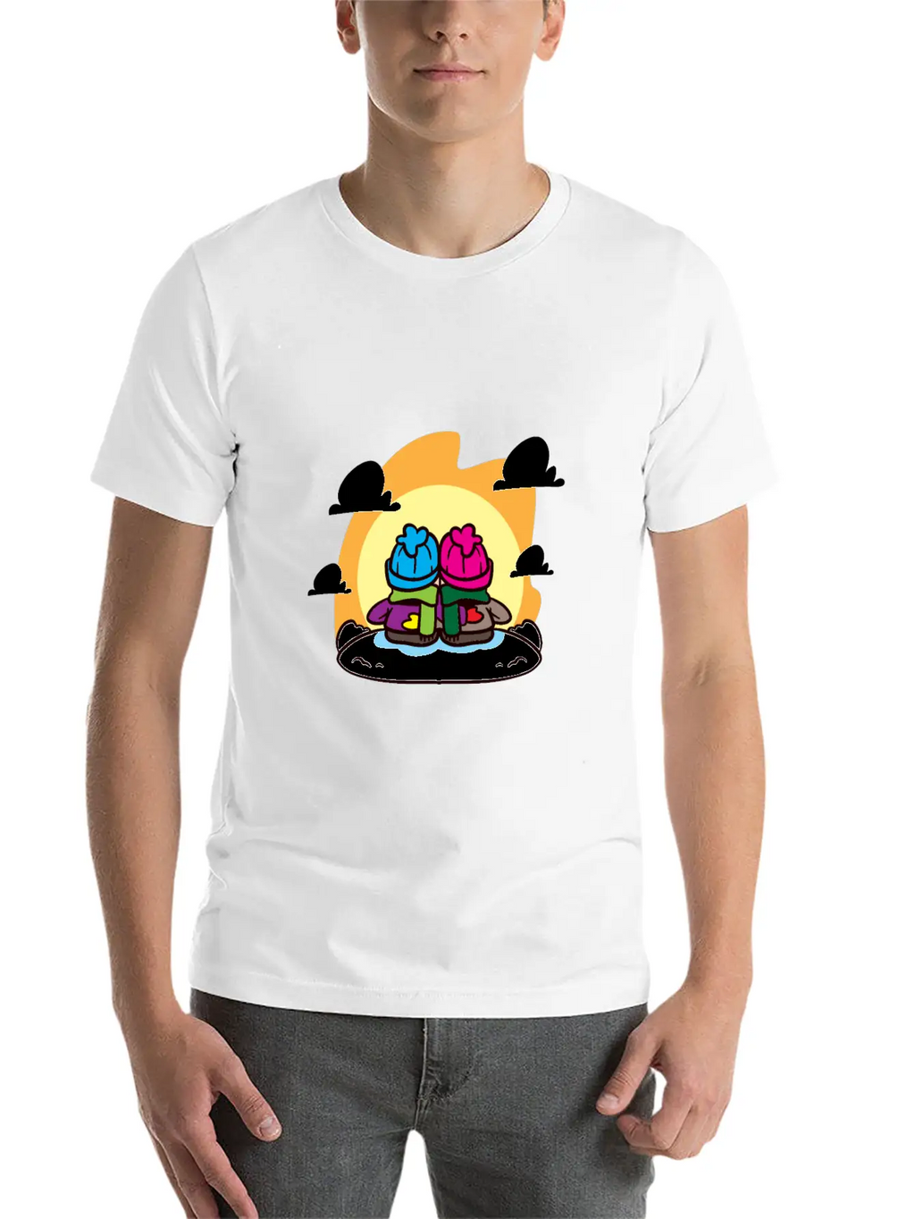 Miscellaneous Sun On Horizon Casual Graphic T-Shirt – Simple And Comfortable Daily Wear