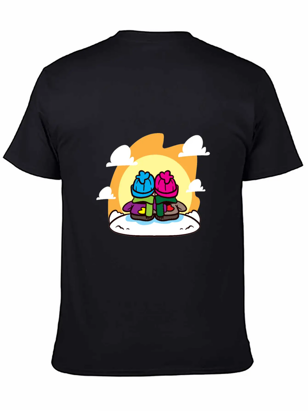 Miscellaneous Sun On Horizon Casual Graphic T-Shirt – Simple And Comfortable Daily Wear
