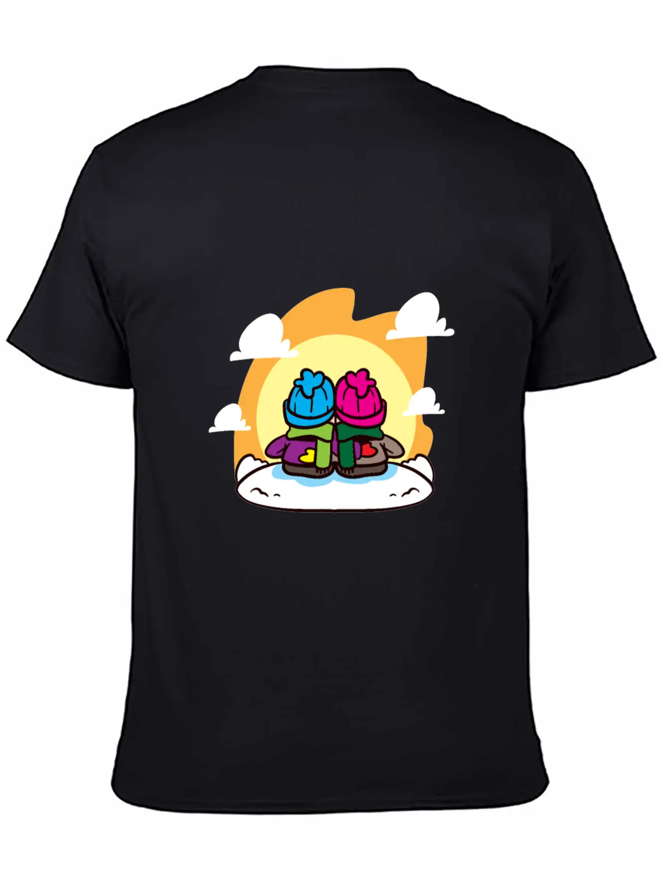 Miscellaneous Sun On Horizon Casual Graphic T-Shirt – Simple And Comfortable Daily Wear