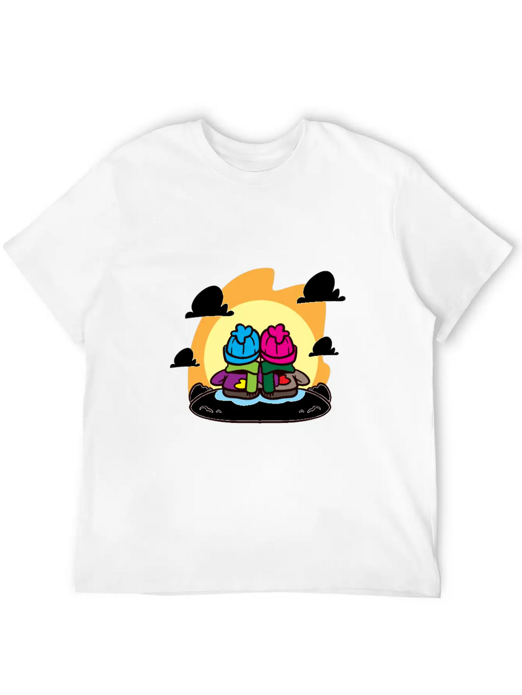 Miscellaneous Sun On Horizon Casual Graphic T-Shirt – Simple And Comfortable Daily Wear