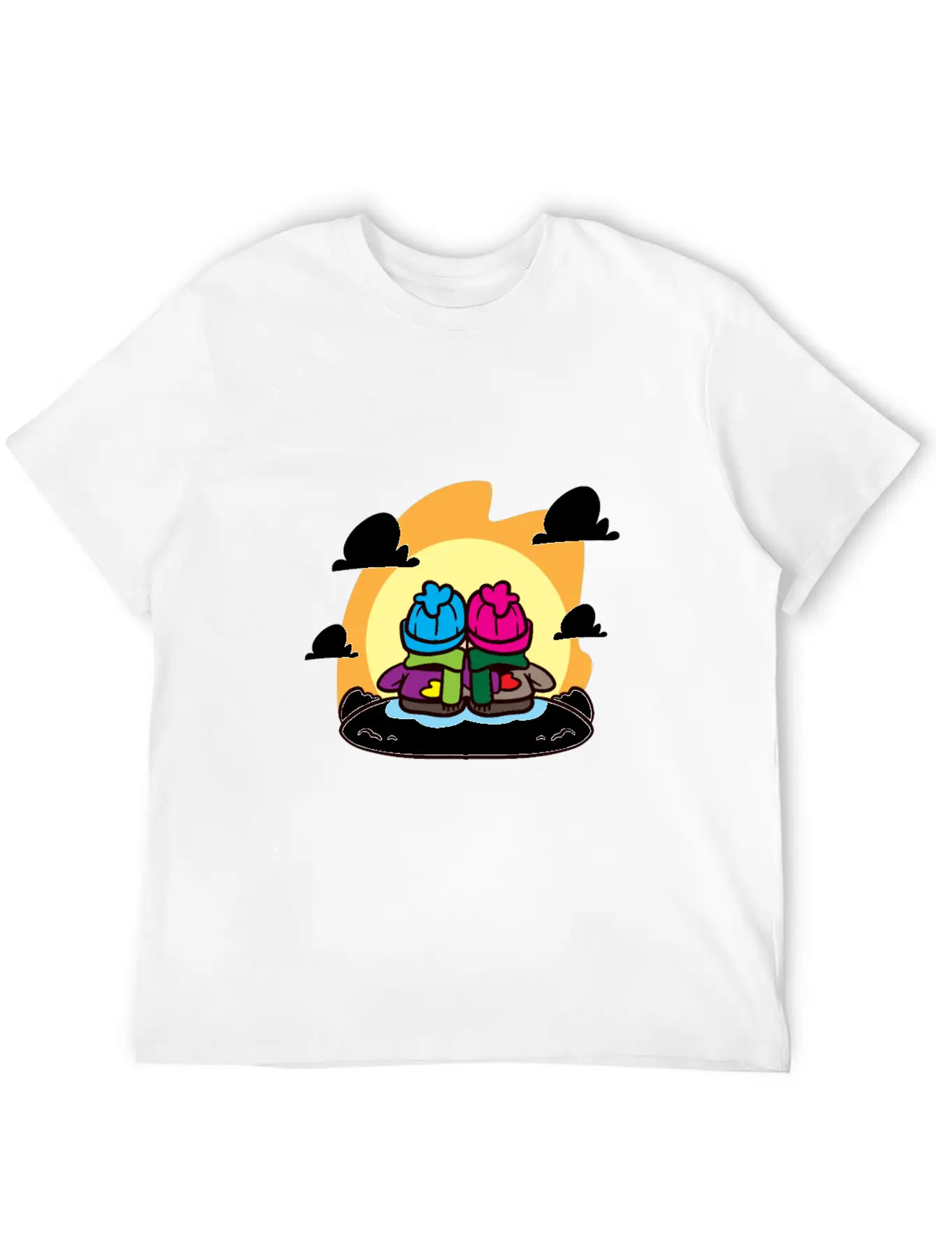 Miscellaneous Sun On Horizon Casual Graphic T-Shirt – Simple And Comfortable Daily Wear