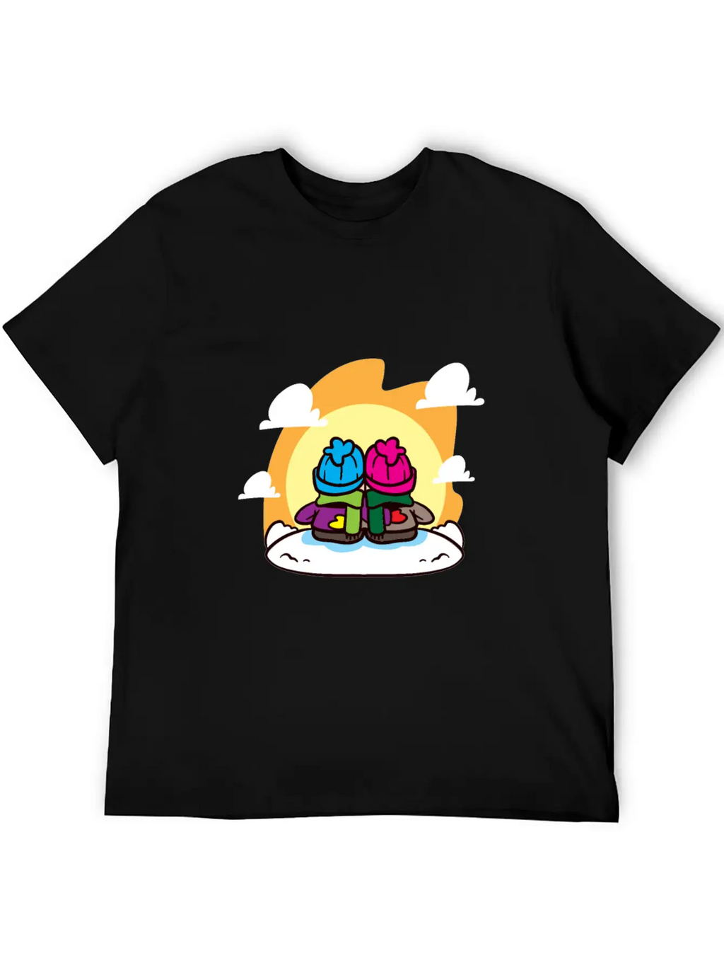 Miscellaneous Sun On Horizon Casual Graphic T-Shirt – Simple And Comfortable Daily Wear