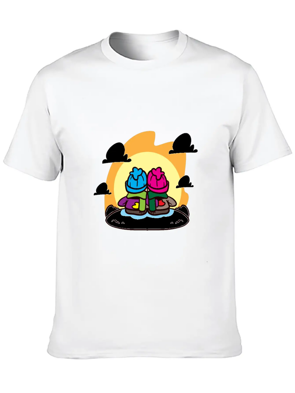 Miscellaneous Sun On Horizon Casual Graphic T-Shirt – Simple And Comfortable Daily Wear