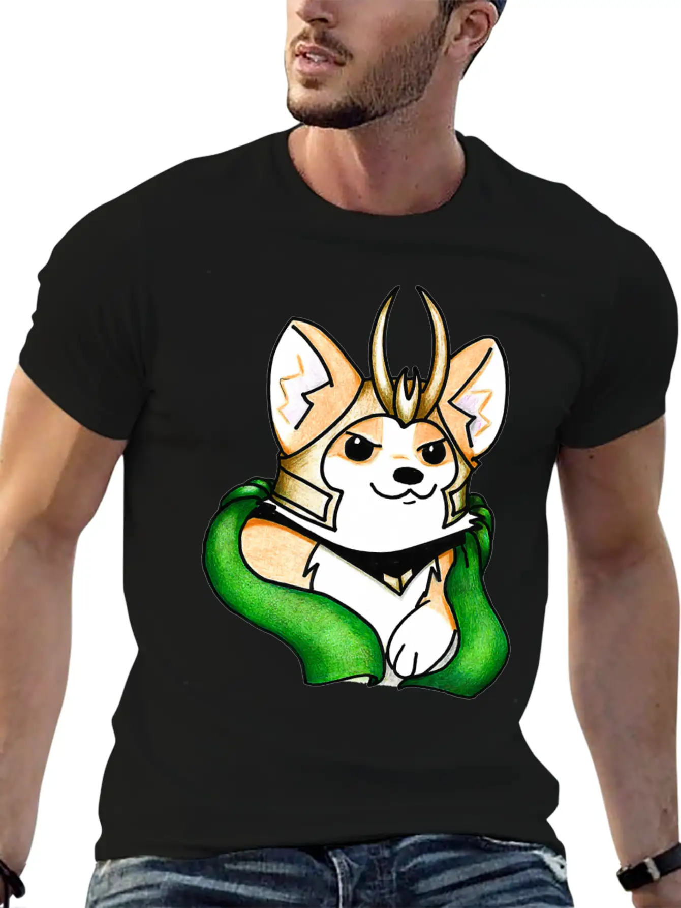 Mischief Corgi Sweatshirt Unisex Casual T-Shirt – Clean Design For Daily Comfort