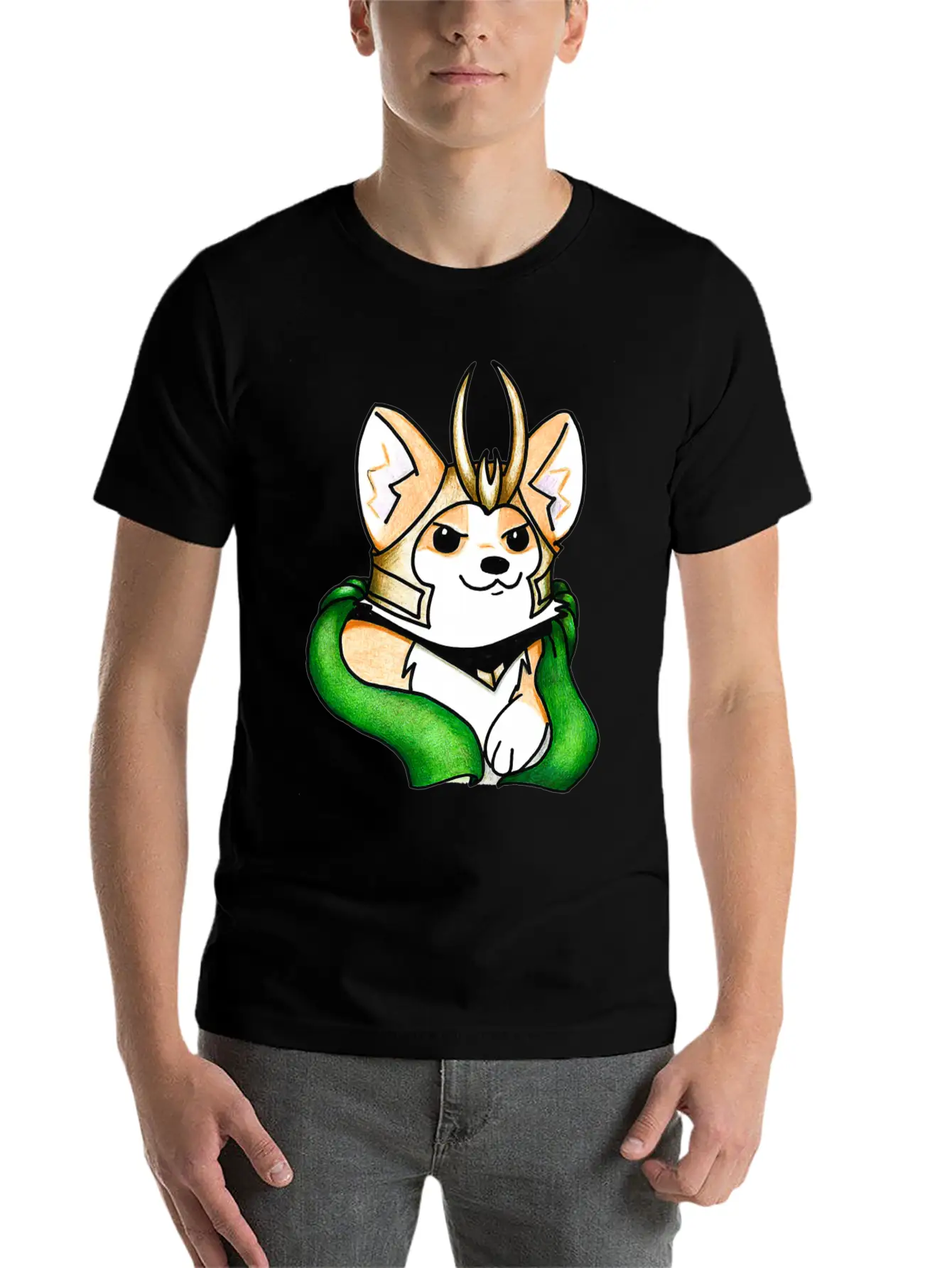 Mischief Corgi Sweatshirt Unisex Casual T-Shirt – Clean Design For Daily Comfort