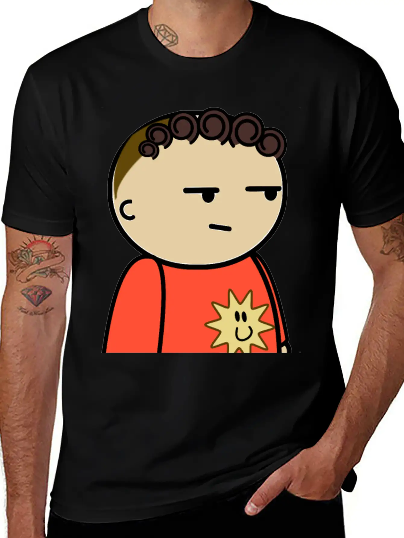 Mix And Match Character Jordan Suspicious Side Breathable Soft Cotton T-Shirt – Timeless Casual Look