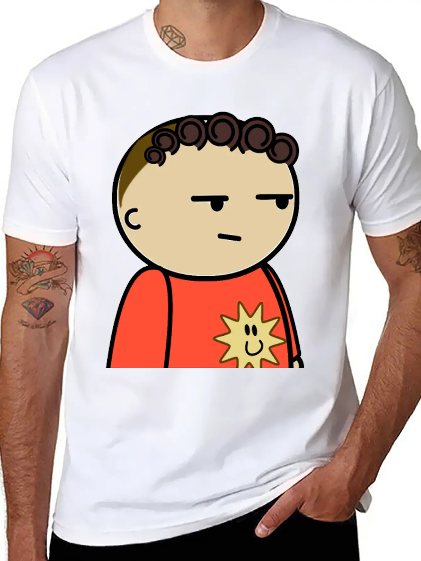 Mix And Match Character Jordan Suspicious Side Breathable Soft Cotton T-Shirt – Timeless Casual Look