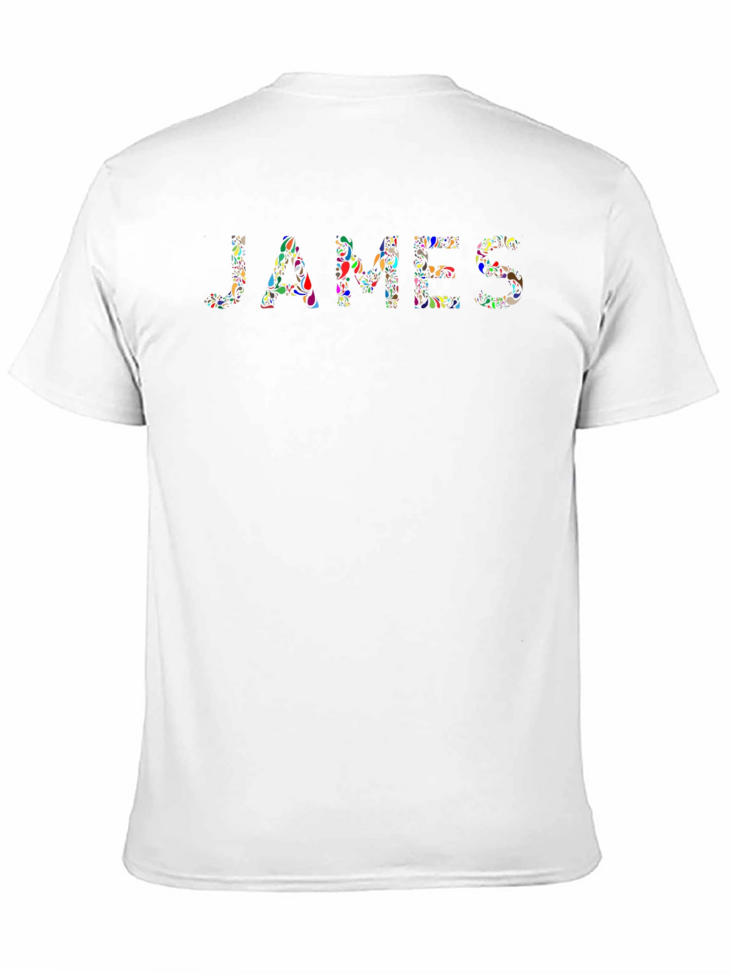 James Floral Design Black T-Shirt