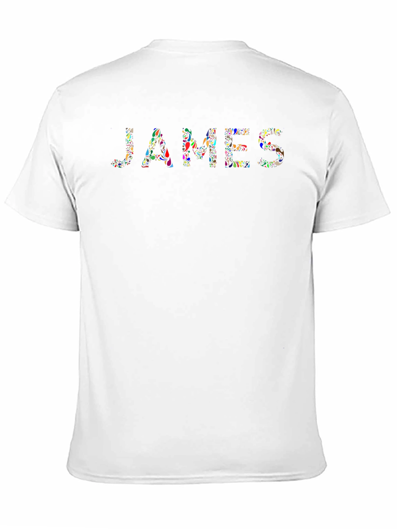 James Floral Design Black T-Shirt