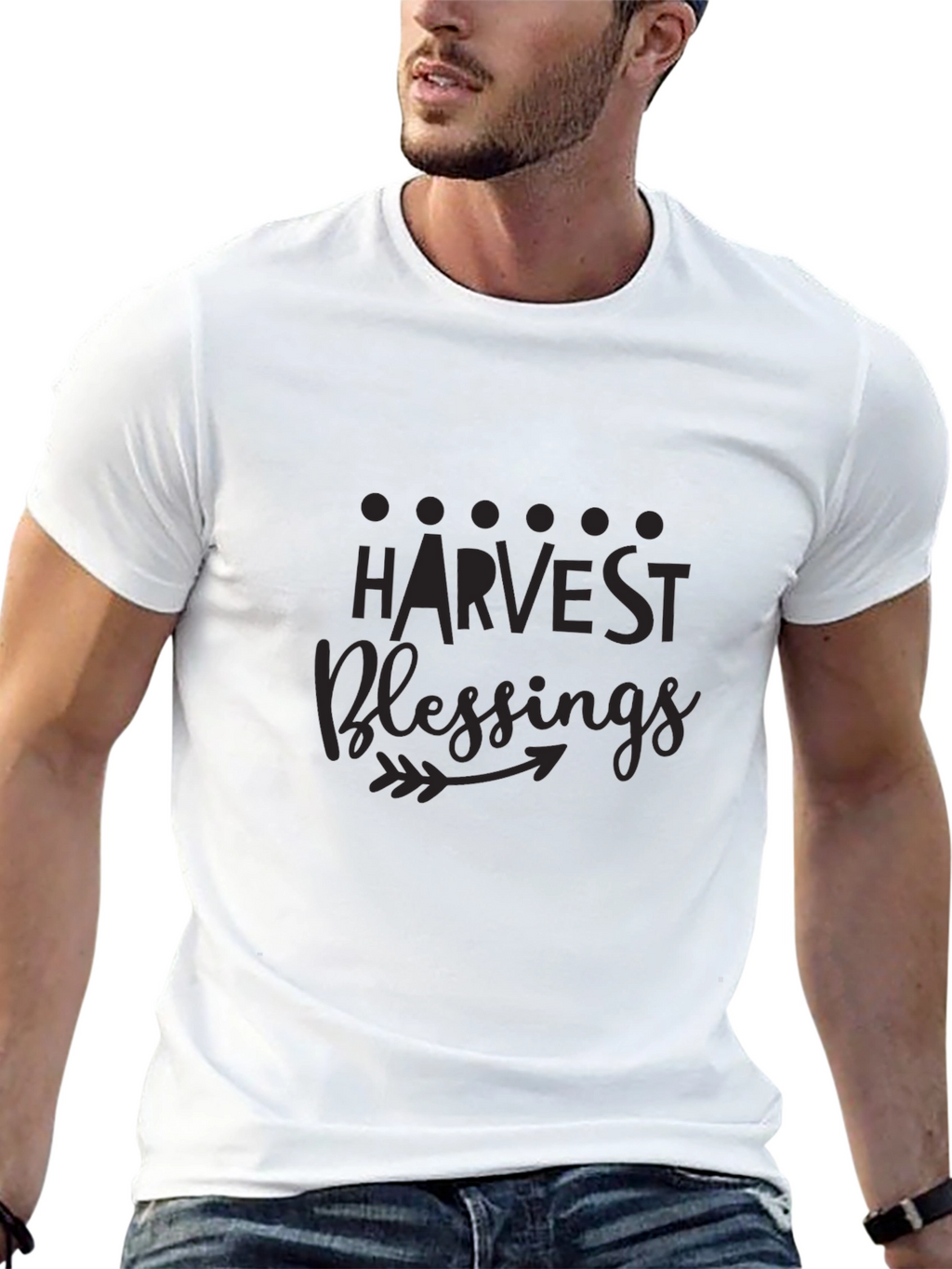 Harvest Blessings Black Graphic T-Shirt