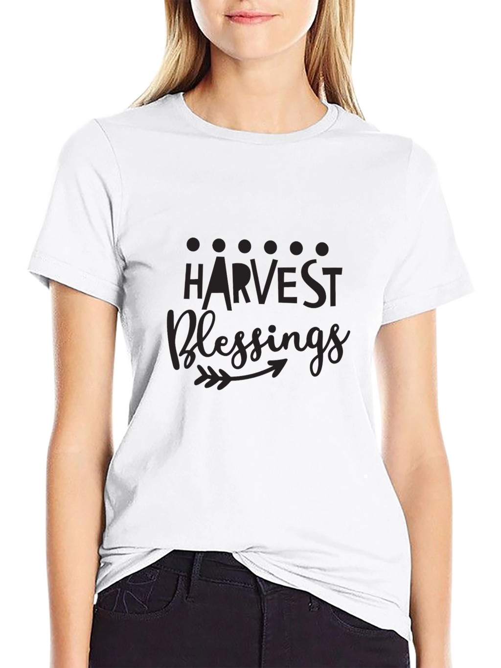 Harvest Blessings Black Graphic T-Shirt