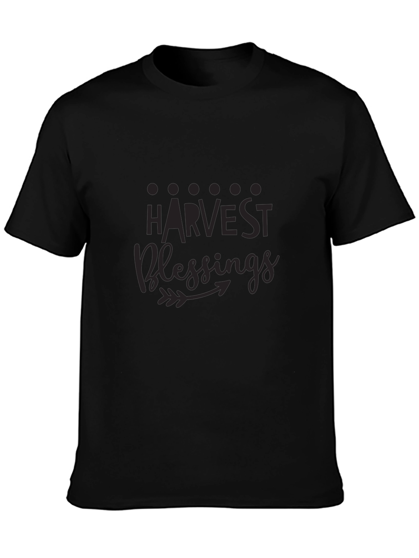 Harvest Blessings Black Graphic T-Shirt