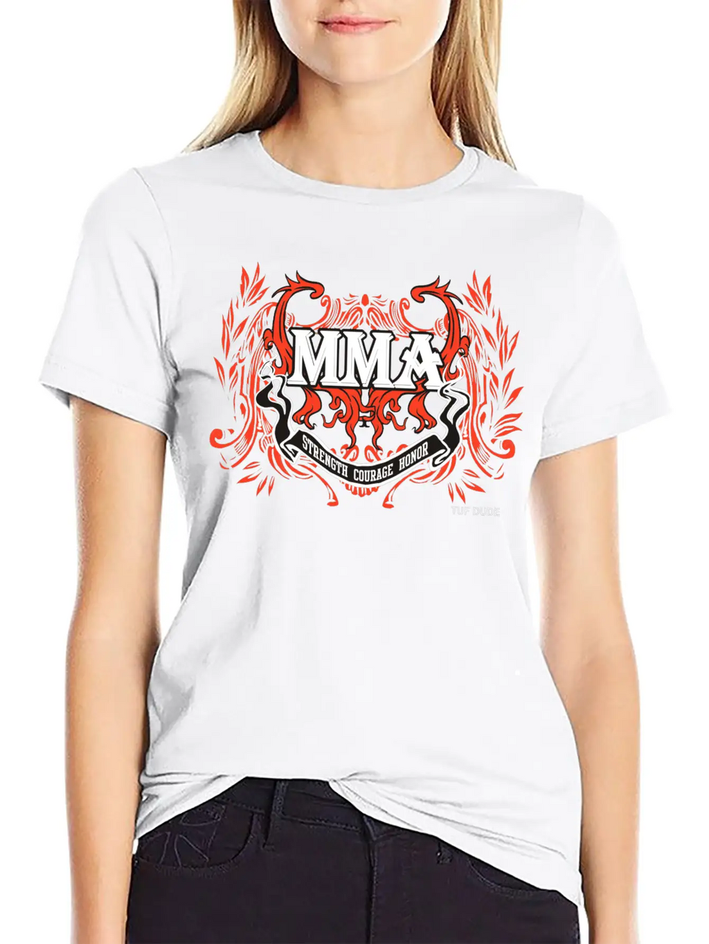 MMA - Courage__wb Classic Fit Graphic Tee For Daily Comfort – Unisex Cotton Shirt
