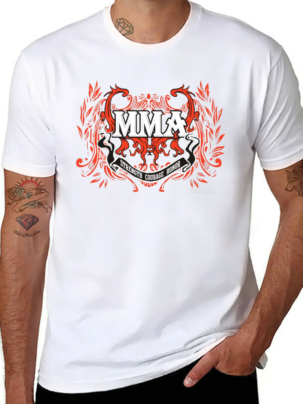 MMA - Courage__wb Classic Fit Graphic Tee For Daily Comfort – Unisex Cotton Shirt