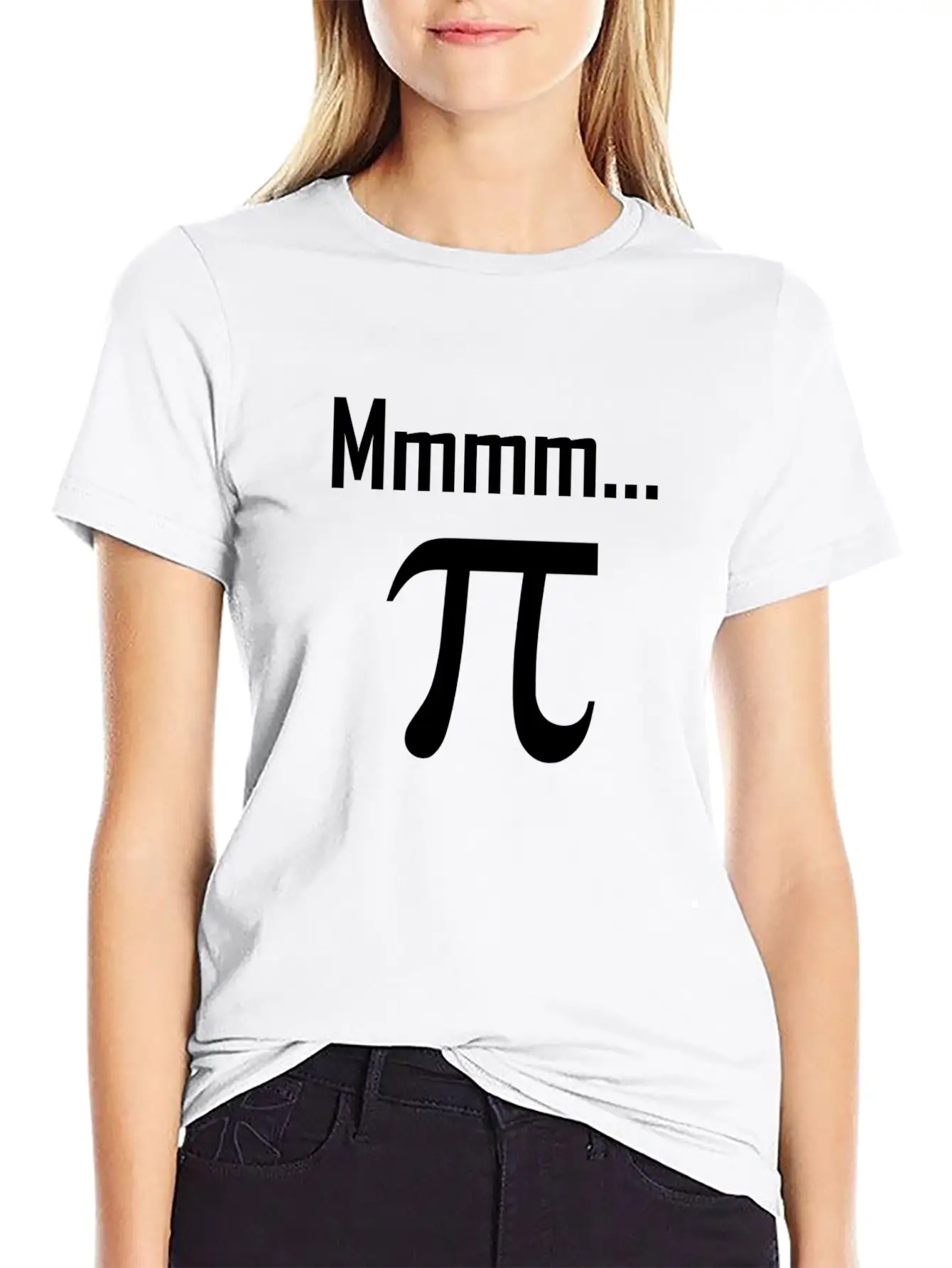 Mmm Pi Symbol Nerd Funny Unisex Short Sleeve Soft Cotton T-Shirt – Casual Everyday Wear