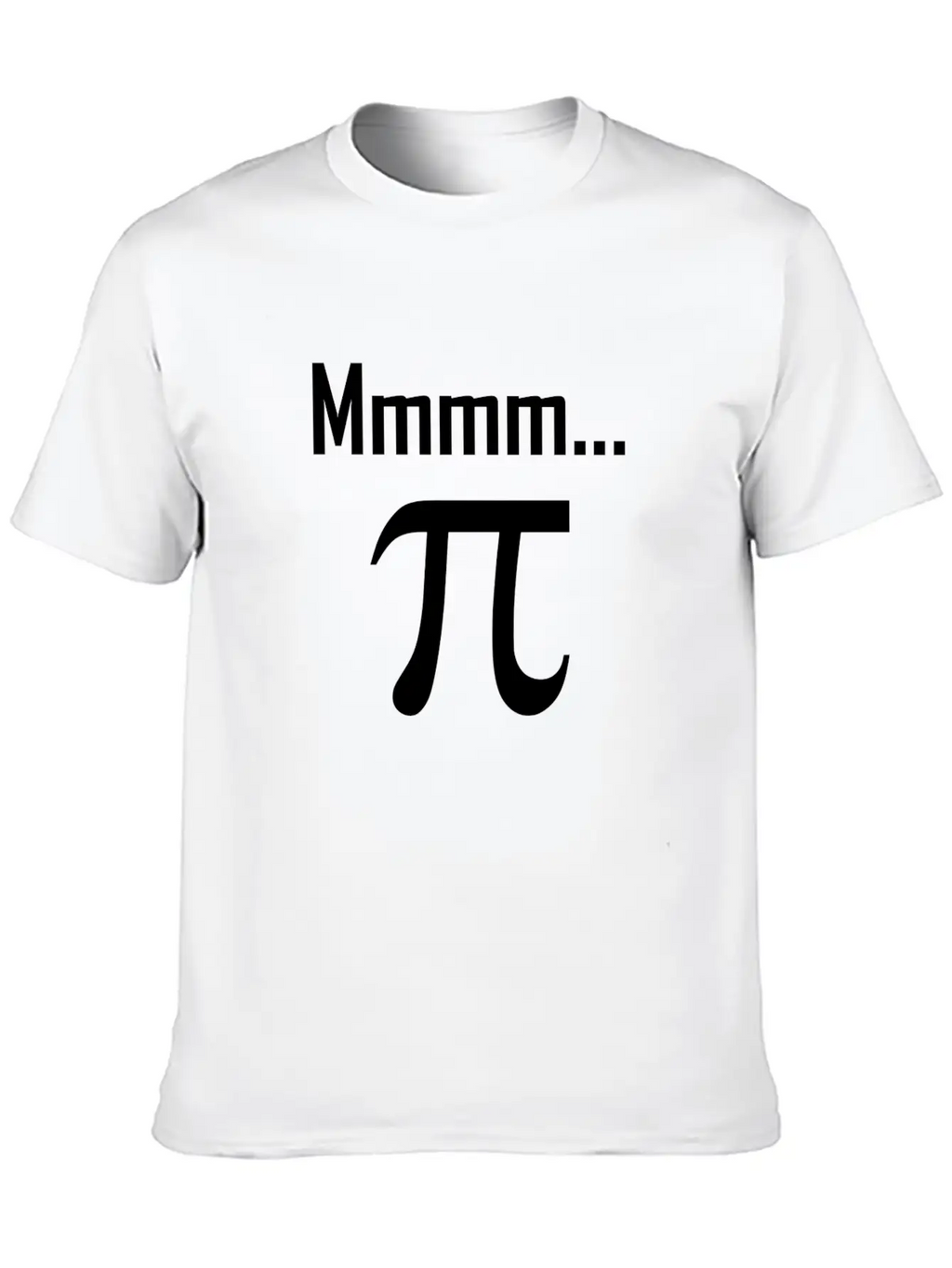 Mmm Pi Symbol Nerd Funny Unisex Short Sleeve Soft Cotton T-Shirt – Casual Everyday Wear