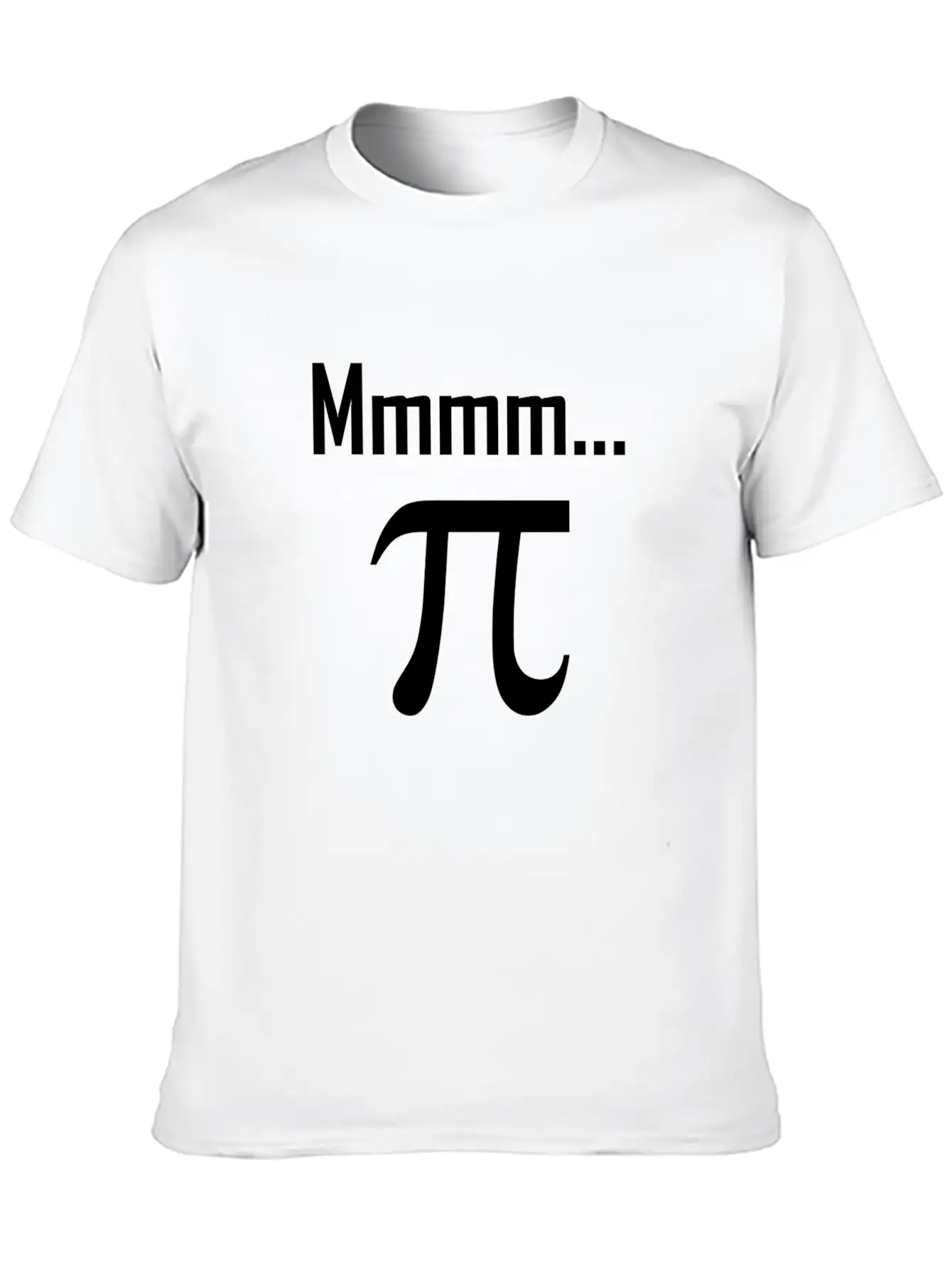 Mmm Pi Symbol Nerd Funny Unisex Short Sleeve Soft Cotton T-Shirt – Casual Everyday Wear