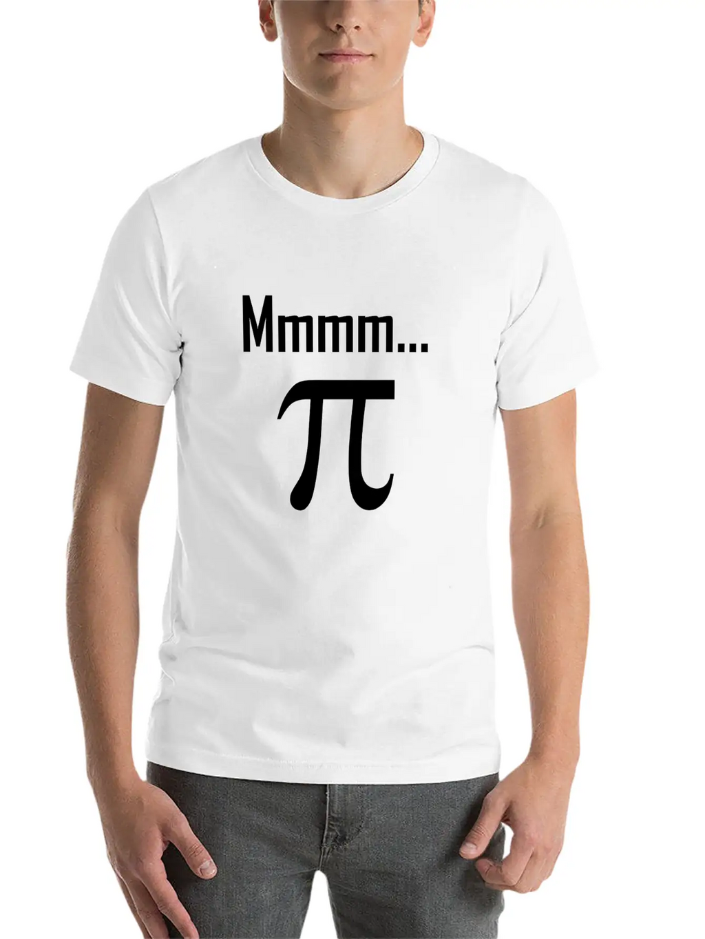 Mmm Pi Symbol Nerd Funny Unisex Short Sleeve Soft Cotton T-Shirt – Casual Everyday Wear