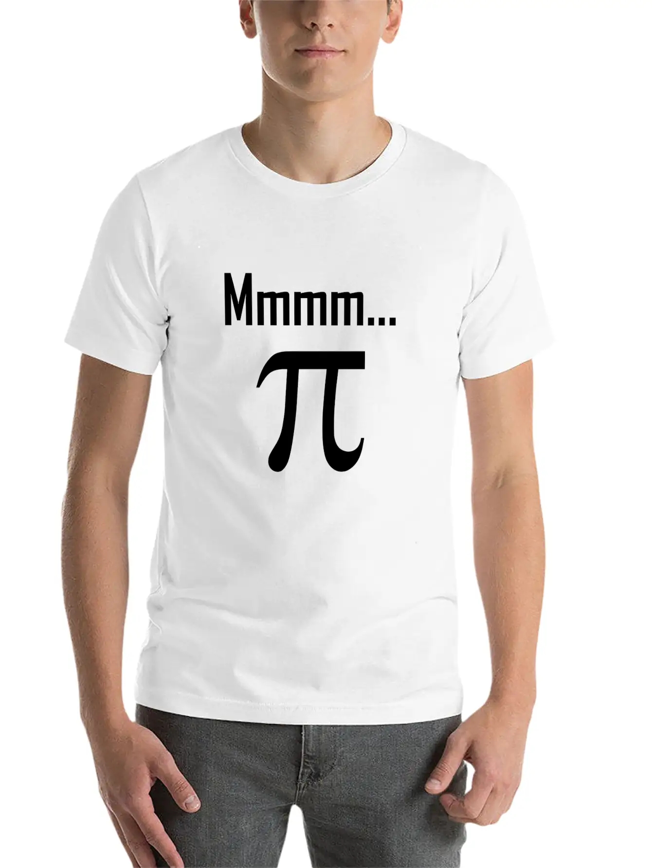 Mmm Pi Symbol Nerd Funny Unisex Short Sleeve Soft Cotton T-Shirt – Casual Everyday Wear
