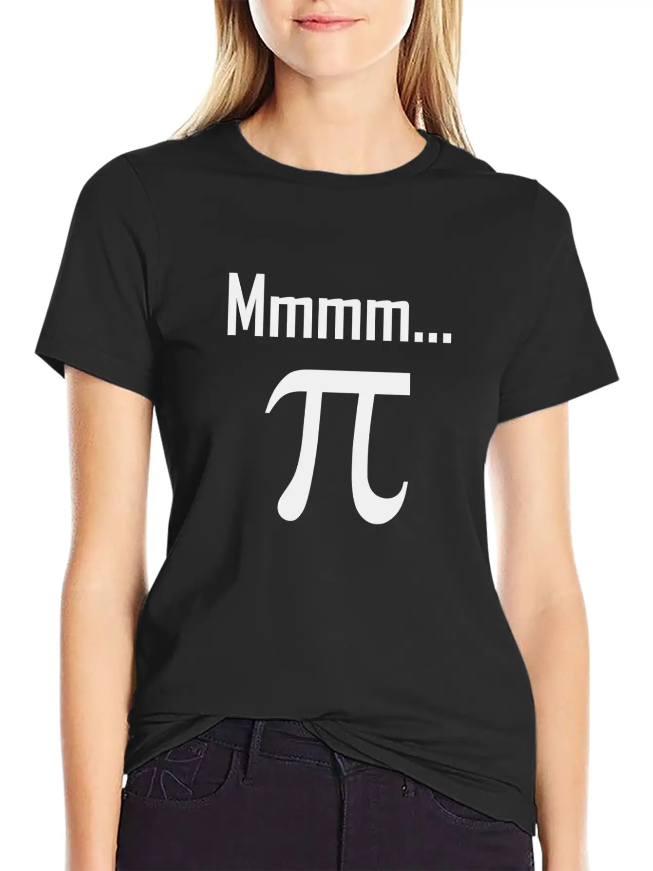Mmm Pi Symbol Nerd Funny Unisex Short Sleeve Soft Cotton T-Shirt – Casual Everyday Wear