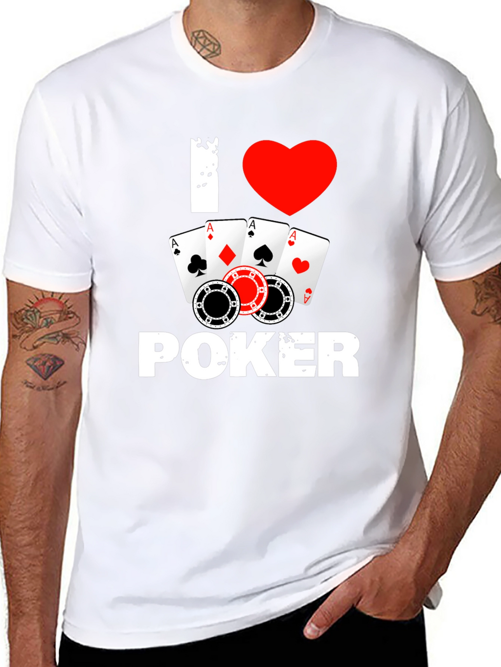 I Love Poker T-Shirt - Card Game Tee