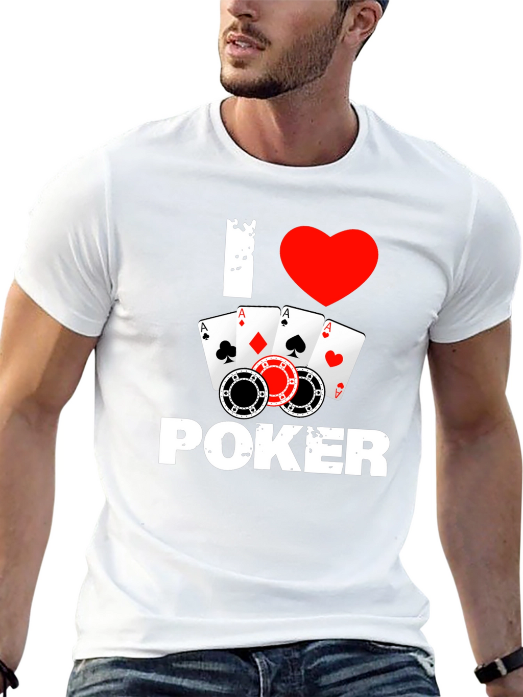 I Love Poker T-Shirt - Card Game Tee