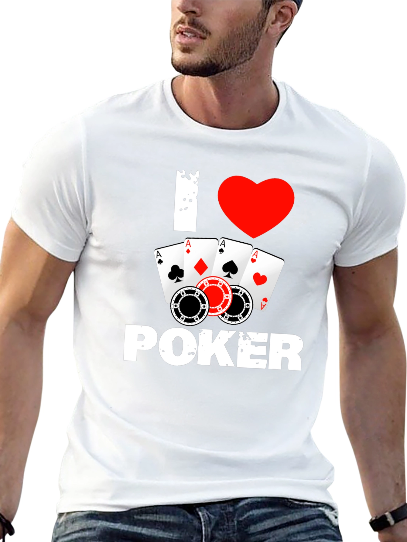 I Love Poker T-Shirt - Card Game Tee