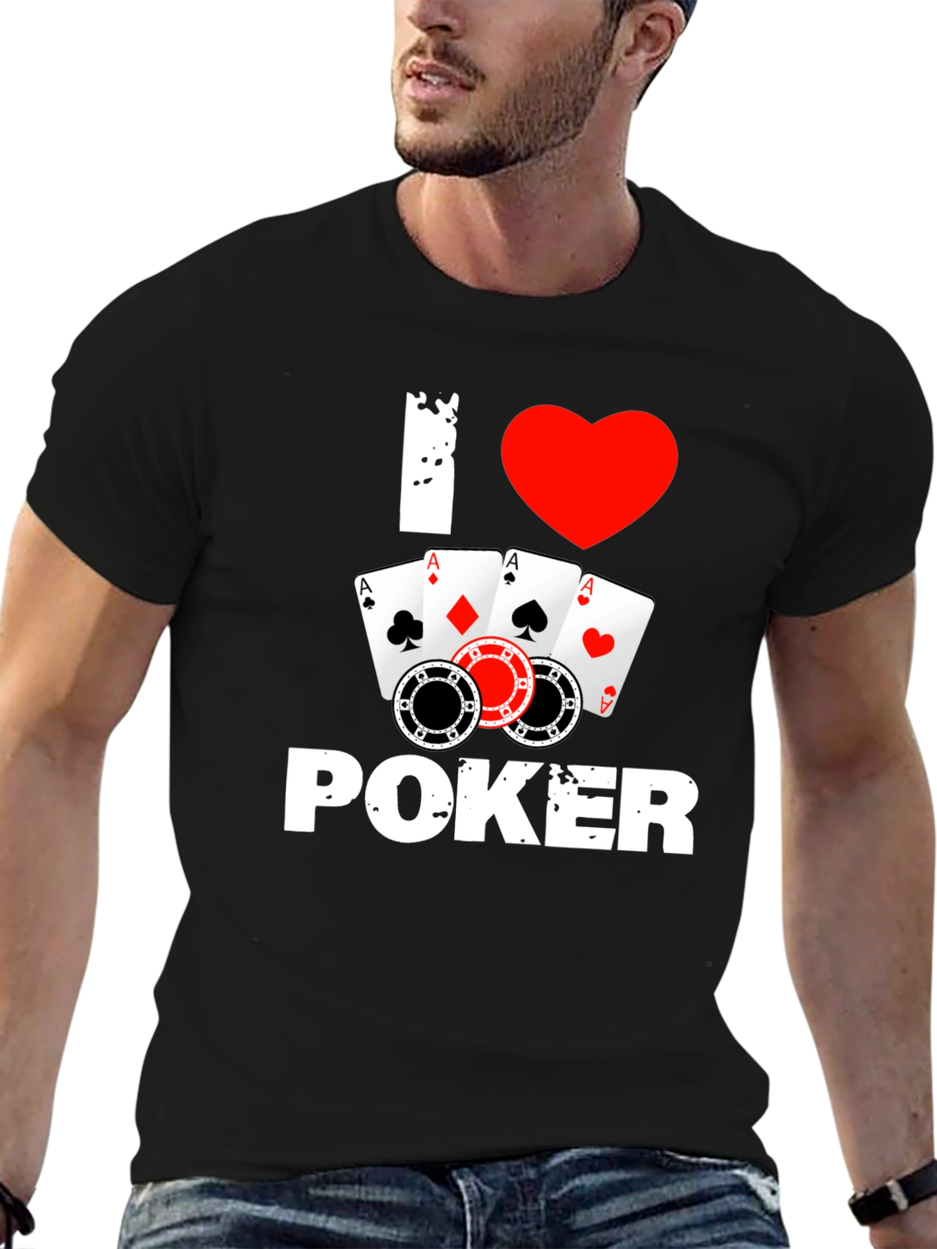 I Love Poker T-Shirt - Card Game Tee