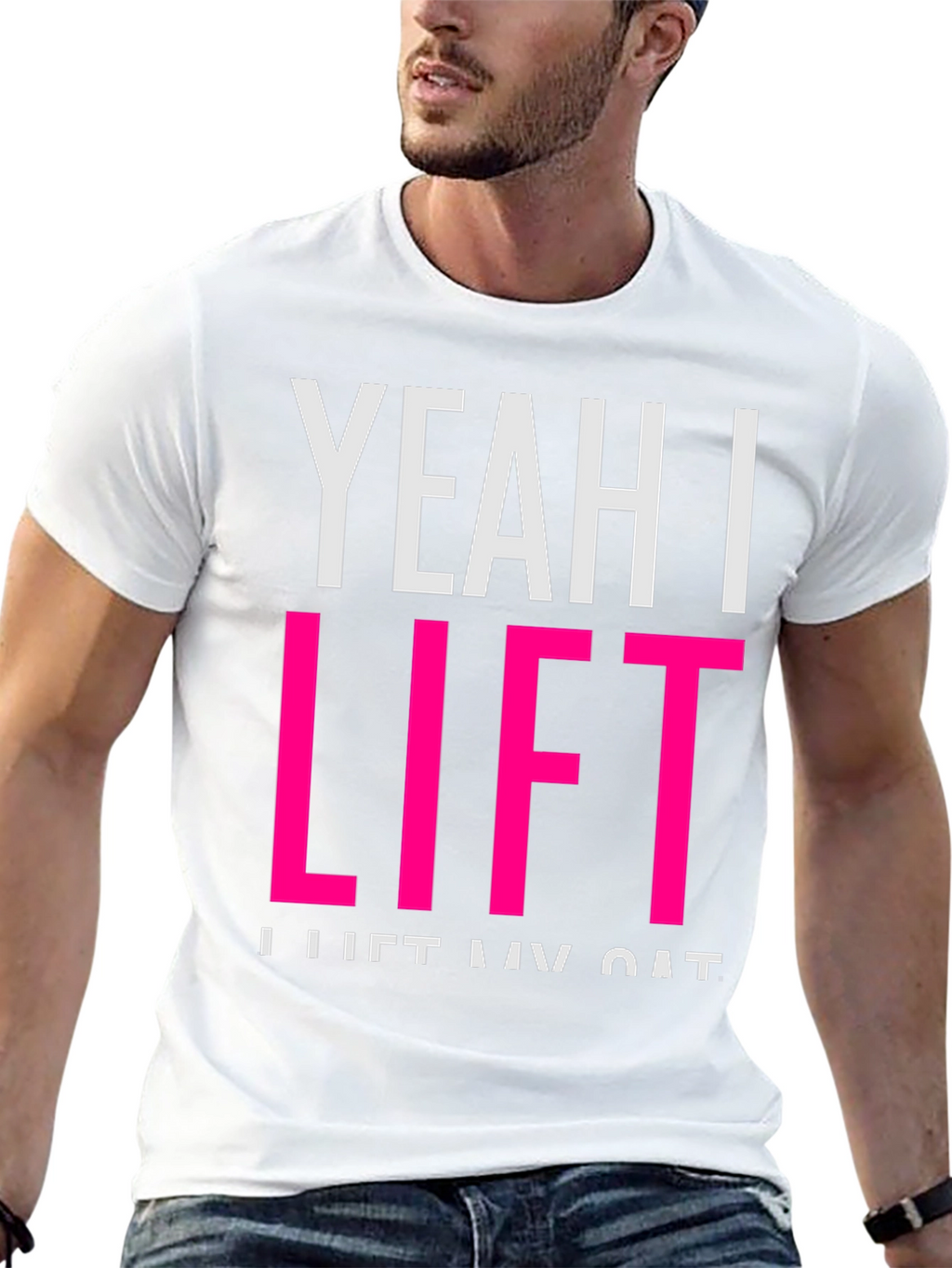 Yeah I Lift T-Shirt - Funny Cat Lover Tee
