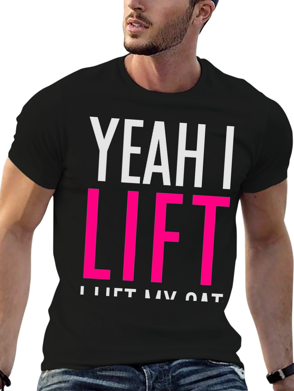 Yeah I Lift T-Shirt - Funny Cat Lover Tee