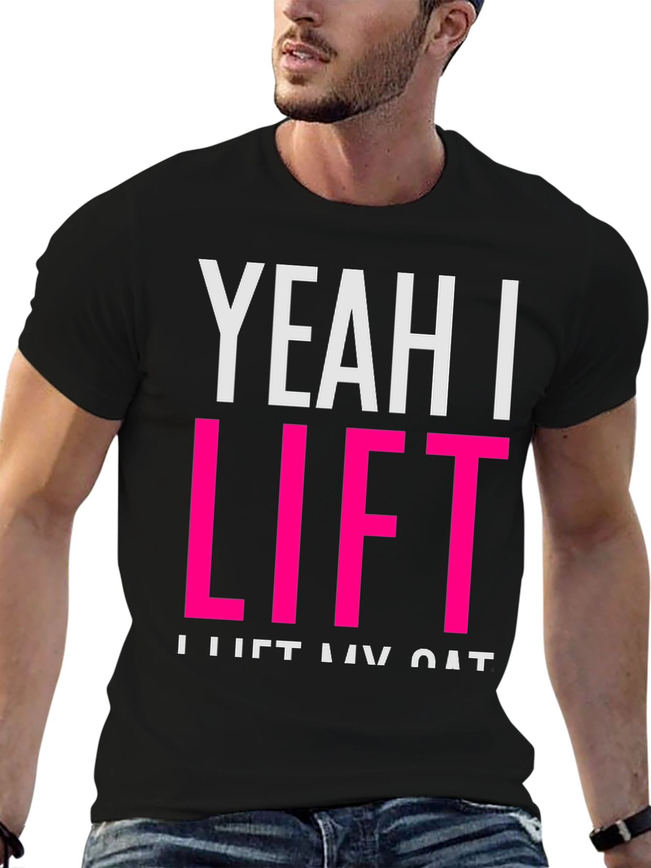 Yeah I Lift T-Shirt - Funny Cat Lover Tee