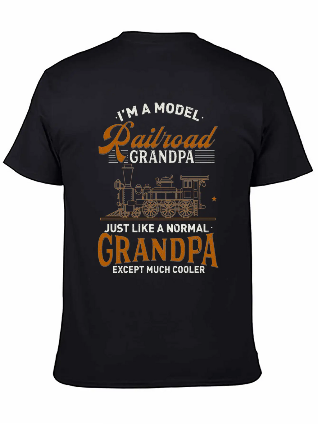 Model Railroad Grandpa - Railfan Locomotive Gift Unisex Casual T-Shirt – Clean Design For Daily Comfort