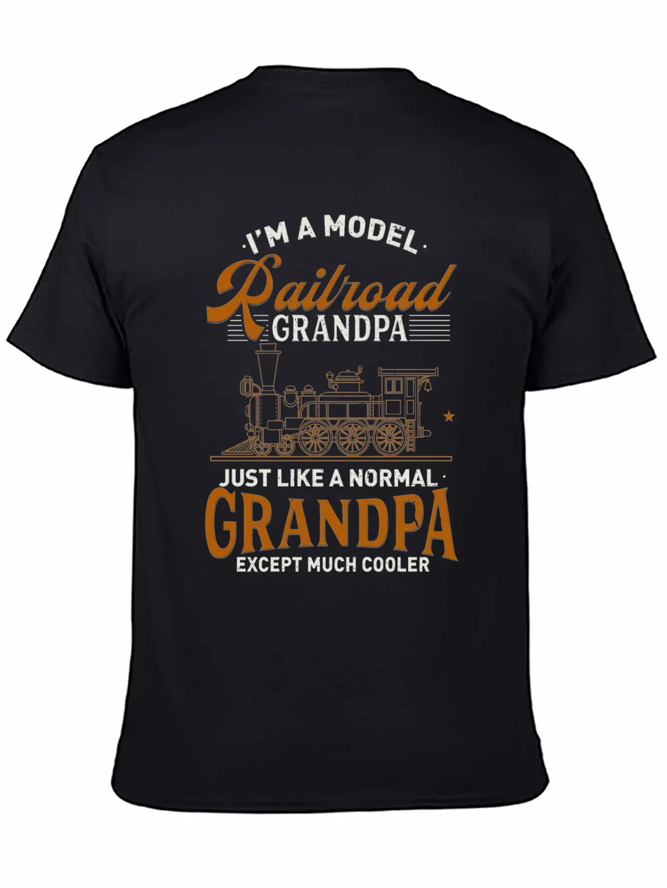 Model Railroad Grandpa - Railfan Locomotive Gift Unisex Casual T-Shirt – Clean Design For Daily Comfort