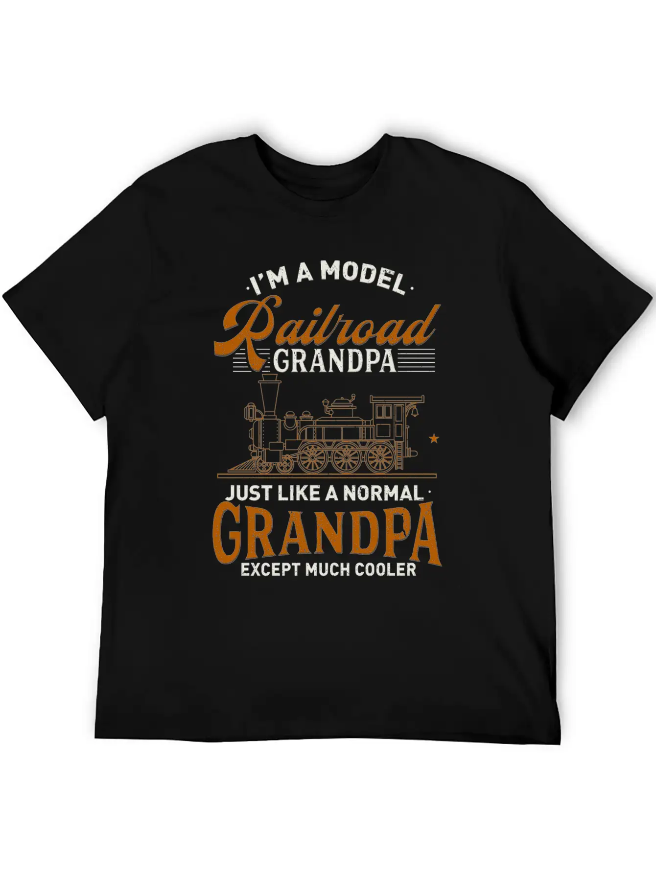 Model Railroad Grandpa - Railfan Locomotive Gift Unisex Casual T-Shirt – Clean Design For Daily Comfort