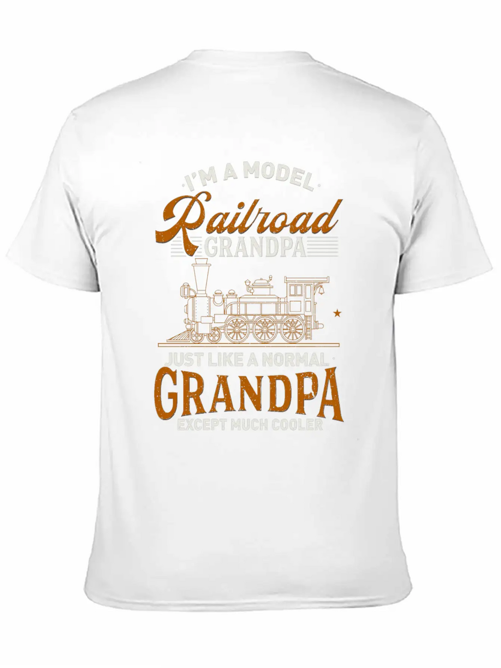 Model Railroad Grandpa - Railfan Locomotive Gift Unisex Casual T-Shirt – Clean Design For Daily Comfort