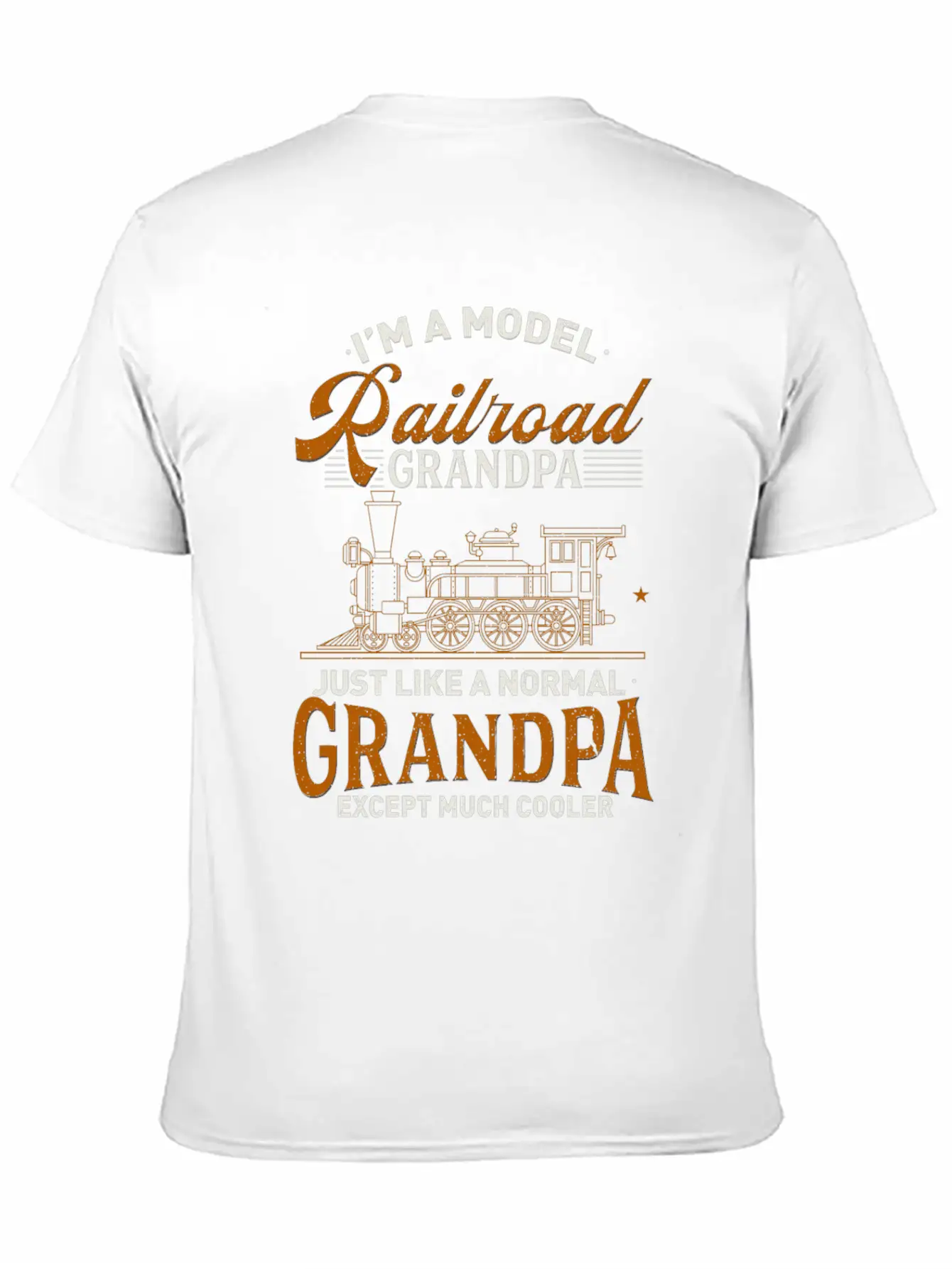 Model Railroad Grandpa - Railfan Locomotive Gift Unisex Casual T-Shirt – Clean Design For Daily Comfort