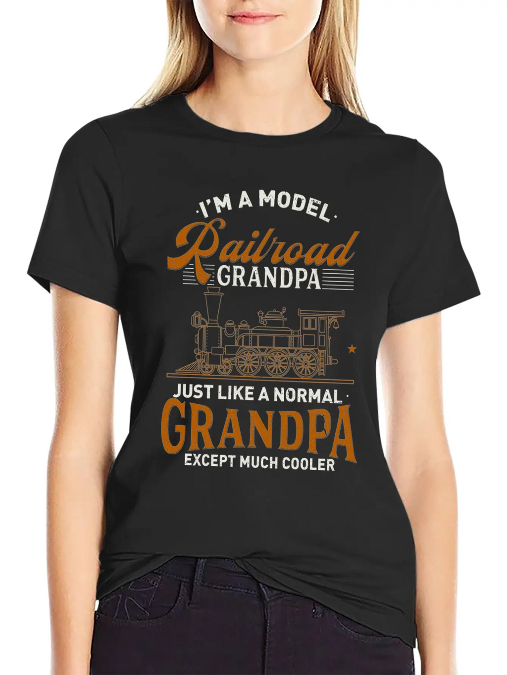 Model Railroad Grandpa - Railfan Locomotive Gift Unisex Casual T-Shirt – Clean Design For Daily Comfort