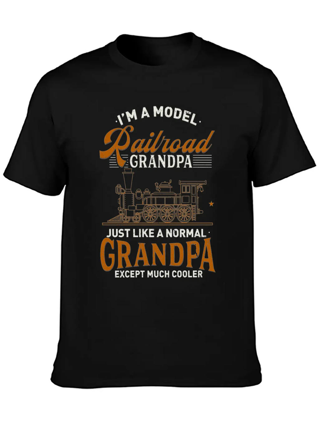 Model Railroad Grandpa - Railfan Locomotive Gift Unisex Casual T-Shirt – Clean Design For Daily Comfort