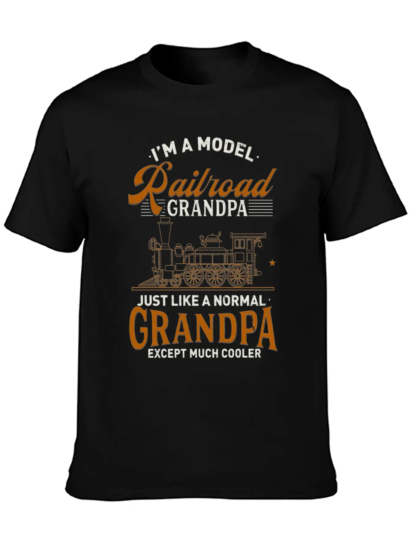 Model Railroad Grandpa - Railfan Locomotive Gift Unisex Casual T-Shirt – Clean Design For Daily Comfort